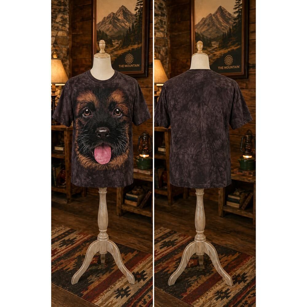 The Mountain German Shepherd Graphic Tee Tie Dye Dog Shirt Size M